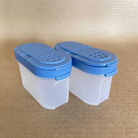 NEW Tupperware Modular Mates Spice Shakers (Set of 2) Small, Blue Seal - Picture 4 of 7